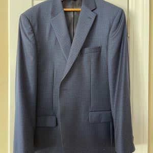 Jos A Banks Executive Collection Traditional Fit Check Sportcoat 43 Long Navy